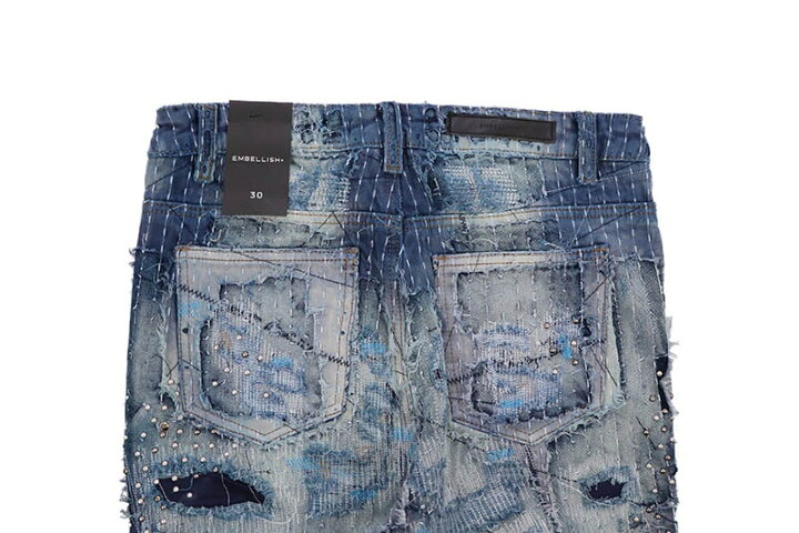 楽天市場】EMBELLISH NEPTUNE BORO SLIM STRAIGHT DENIM (EMBF24-002 