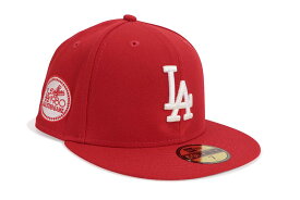 NEW ERA LOS ANGELES DODGERS 59FIFTY FITTED CAP (1980 ALL STAR GAME CUSTOM SIDE PATCH/GREY UNDER VISOR/SCARLET) 70945476ニューエラ/フィッテッドキャップ/MLB/ロサンゼルスドジャース/スカーレット/ツバ裏グレー