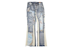 VOYAGE STUDIO PURE DIGITAL PRINT FLARE CARPENTER DENIM (51P01-LSB:LIGHT SAND BLUE)�{���[�W���X�^�W�I/�t���A�t�B�b�g/�f�j���p���c/���C�g�T���h�u���[