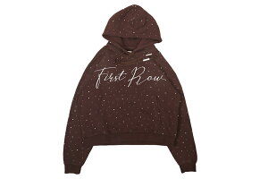 FIRST ROW ALLOVER RHINE STONE PULLOVER HOODIE (FRF2200:DARK BROWN)�t�@�[�X�g�E���E/�v���I�[�o�[�t�[�f�B�[/�t�[�f�B�[/�_�[�N�u���E��