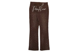 FIRST ROW ALLOVER RHINE STONE STACK JOGGER (FRB2200:DARK BROWN)�t�@�[�X�g�E���E/�X�E�F�b�g�p���c/�_�[�N�u���E��