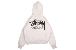 STUSSY STOCK SANTA ANA ZIP HOOD (3974006:ASH HEATHER)�X�e���[�V�[/�T���^�A�i/�W�b�v�A�b�v�t�[�f�B�[/�A�b�V���w�U�[