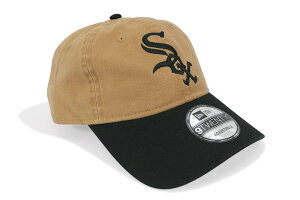 NEW ERA CHICAGO WHITE SOX 9TWENTY WASHED DUCK COTTON CLOTH STRAP CAP (LIGHT BRONZE/BLACK VISOR) 14109860�j���[�G��/�V�J�S�z���C�g�\�b�N�X/�X�g���b�v�o�b�N�L���b�v/�A�W���X�^�[�L���b�v/���C�g�u�����Y �u���b�N