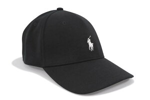 POLO RALPH LAUREN DOUBLE-KNIT JACQUARD BALL CAP (710833790001:BLACK)�|�������t���[����/�c�C���{�[���L���b�v/�L���b�v/�u���b�N