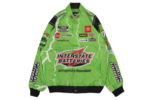 JH Design CHRISTOPHER BELL INTERSTATE BATTERIES NASCAR TWILL JACKET (CRBP03IB25:GREEN)�W�F�C�G�C�`�f�U�C��/�C���^�[�X�e�[�g�o�b�e���[�Y/�I�t�B�V����/�i�X�J�[�W���P�b�g/�c�C���W���P�b�g/�O���[��