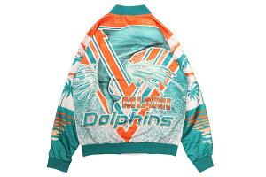 CHALK LINE MIAMI DOLPHINS FANIMATION SATIN JACKET (CL23MIA000)�`���[�N���C��/�T�e���W���P�b�g/�}�C�A�~�h���t�B���Y/�z���C�g