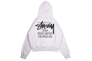 STUSSY STOCK DSM LOS ANGELES HOOD (ASH HEATHER)�X�e���[�V�[/�h�[�o�[�X�g���[�g�}�[�P�b�g���T���[���X/�v���I�[�o�[�t�[�f�B�[/�A�b�V���w�U�[�O���[