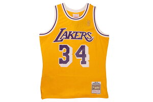MITCHELL & NESS SWINGMAN JERSEY (LOS ANGELES LAKERS/HOME/SHAQUILLE O'NEAL/#34/1996-97:LIGHT GOLD) SMJYAC18177-LALLTGD96SON�~�b�`�F��&�l�X/�o�X�P�b�g�{�[���W���[�W/���T���[���X���C�J�[�Y/���C�g�S�[���h