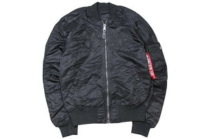 ALPHA MA-1 SOUVENIR SHINTO FLIGHT JKT(MJS46660C1/BLACK)�A���t�@/MA-1�t���C�g�W���P�b�g/�u���b�N/��