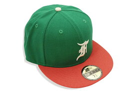 NEW ERA FEAR OF GOD ESSENTIALS 59FIFTY FITTED CAP (KELLY GREEN/ORANGE VISOR)ニューエラ/フィアーオブゴッド・エッセンシャル/フィッテッドキャップ/ケリーグリーン オレンジバイザー