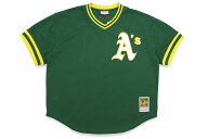 MITCHELL & NESS AUTHENTIC MESH BP JERSEY (OAKLAND ATHLETICS/1987:REGGIE JACKSON/#44/DARK GREEN) AB…