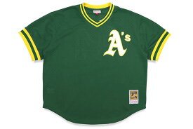 MITCHELL & NESS AUTHENTIC MESH BP JERSEY (OAKLAND ATHLETICS/1987:REGGIE JACKSON/#44/DARK GREEN) ABPJ3049ミッチェル&ネス/バッティングプラクティスジャージ/オークランドアスレチックス/ダークグリーン