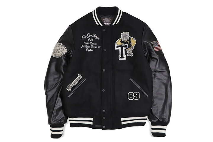 楽天市場】TOP GUN “LEAGUE CHAMPS” VARSITY JACKET (TGJ2239:BLACK 