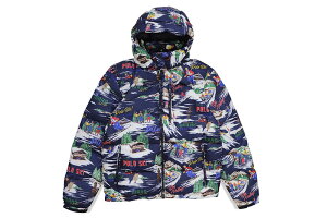 POLO RALPH LAUREN POLO SKI DOWN JACKET (710879814001:NAVY MULTI)�|�������t���[����/�_�E���W���P�b�g/�l�C�r�[�}���`