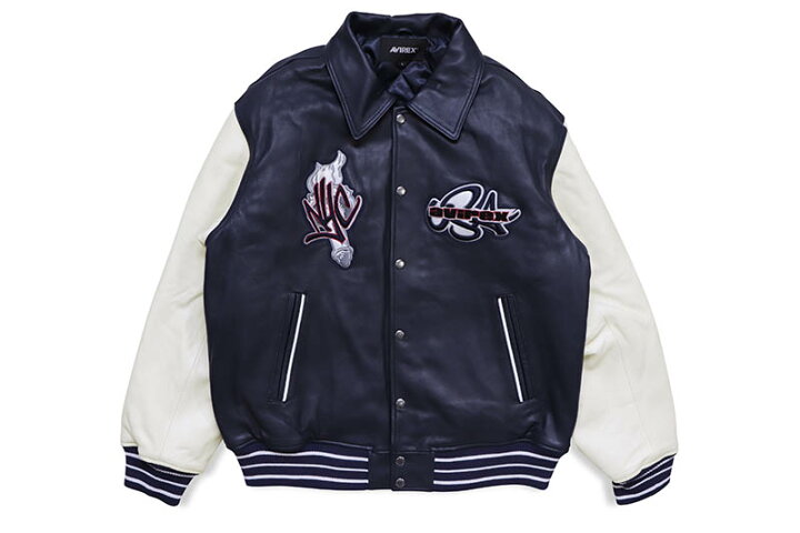楽天市場】AVIREX NEW YORK VARSITY JACKET (6121044:NAVY 