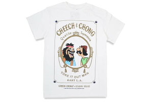 REASON CLOTHING CHEECH & CHONG ROKE TEE (CC1-04:WHITE)���[�Y���N���[�W���O/�`�[�`����/�V���[�g�X���[�uT�V���c/�z���C�g