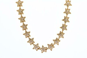 KD JEWELRY DIAMOND STAR LINK CHAIN (KDJ091) (GOLD)�P�C�f�B�[�E�W���G���[/�l�b�N���X/�_�C�A�����h�X�^�[/�S�[���h