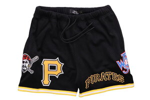 PRO STANDARD PITTSBURGH PIRATES LOGO MESH SHORT (LPP333041-BLK:BLACK)�v���X�^���_�[�h/�s�b�c�o�[�O�p�C���[�c/�V���[�c/�u���b�N