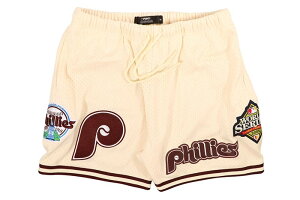 PRO STANDARD PHILADELPHIA PHILLIES RETRO LOGO MESH SHORT (LPH333057-EGW:EGGSHELL/WINE)�v���X�^���_�[�h/�t�B���f���t�B�A�t�B���[�Y/�V���[�c/���C��
