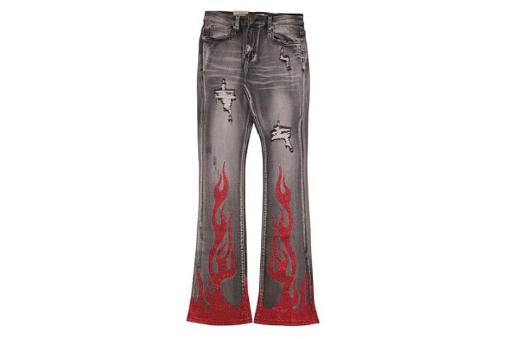 楽天市場】ARMOR JEANS FLAME RHINESTONE STACKED JEANS (AJ23SK-1:RED 