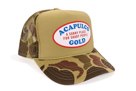ACAPULCO GOLD OVAL LOGO TRUCKER CAP (CAMO)アカプルコゴールド/メッシュトラッカーキャップ/カモ