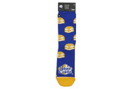 ODD SOX WHITE CASTLE BURGERS CREW SOCKS (OSWCBURGR:BLUE)オッドソックス/ハイソックス/ブルー