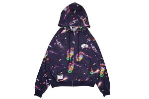 MANASTASH X BBC REAL SPACE ZIP HOODIE (792-4231007-120:NAVY) BBCJP245K004�}�i�X�^�b�V��/�r���I�l�A�{�[�C�Y�N���u/�t���W�b�v�A�b�v�t�[�f�B�[/�l�C�r�[
