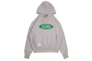 MANASTASH X BBC MOUNTAIN LOGO HOODIE (792-4231006-020:GRAY) BBCJP245K002�}�i�X�^�b�V��/�r���I�l�A�{�[�C�Y�N���u/�v���I�[�o�[�t�[�f�B�[/�O���[