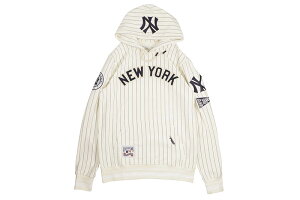 PRO STANDARD NEW YORK YANKEES PINSTRIPE RETRO CLASSIC HOODIE (LNM5314452-ELY:EGGSHELL/GREY)�v���X�^���_�[�h/�j���[���[�N�����L�[�X/�v���I�[�o�[�t�[�f�B�[/�A�C�{���[ �i�`�������J���[