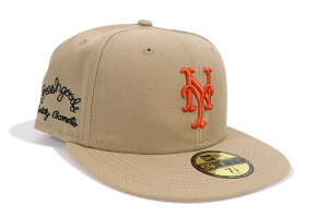 NEW ERA X JOE FRESHGOODS NEW YORK METS 59FIFTY FITTED CAP (PEACH UNDERVISOR/CAMEL)�j���[�G��/�W���[�t���b�V���O�b�Y/�t�B�b�e�b�h�L���b�v/MLB/�j���[���[�N���b�c/�c�o���s�[�`/�L������