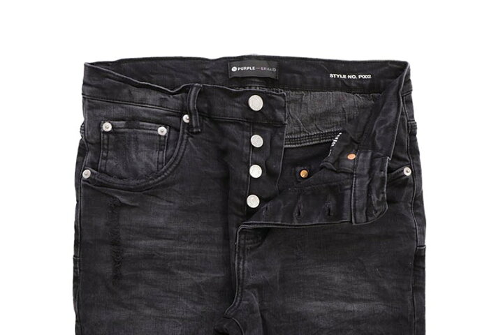 楽天市場】PURPLE BRAND MID RISE SLIM JEAN (P002-BLB:BLACK WASH 