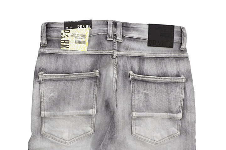 楽天市場】SPARK SLIM FIT STRETCH JEANS WITH 3D CRINKLE & REPAIR 