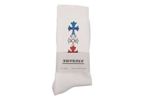 ADVANCE TRICOLOR CROSS SOCKS (WHITE) ARS-3717�A�h�o���X/�\�b�N�X/�z���C�g