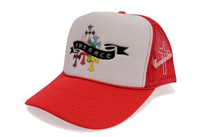 ADVANCE MULTI-COLOR CROSS TRUCKER HAT (RED/WHITE) ARS-5053�A�h�o���X/�g���b�J�[�n�b�g/���b�V���L���b�v/���b�h�z���C�g
