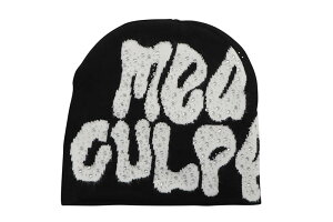 MEA CULPA Y2K RHINESTONE BEANIE (BLACK WHITE)���A�E�N���p/�L���L��/���C���X�g�[��/�r�[�j�[/�j�b�g�L���b�v/�u���b�N �z���C�g
