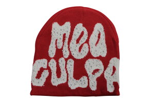 MEA CULPA Y2K RHINESTONE BEANIE (RED)���A�E�N���p/�r�[�j�[/���C���X�g�[��/�L���L��/�j�b�g�L���b�v/���b�h