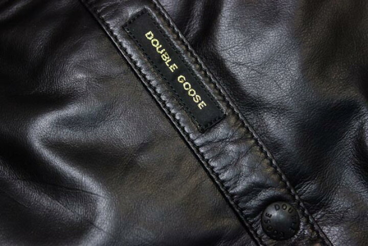 楽天市場】DOUBLE GOOSE V-BOMBER LEATHER JACKET (BLACK)ダブルグース 