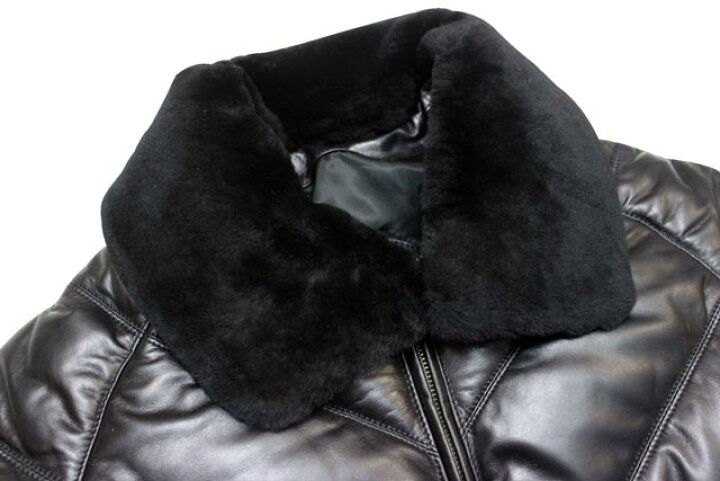 楽天市場】DOUBLE GOOSE V-BOMBER LEATHER JACKET (BLACK)ダブルグース 