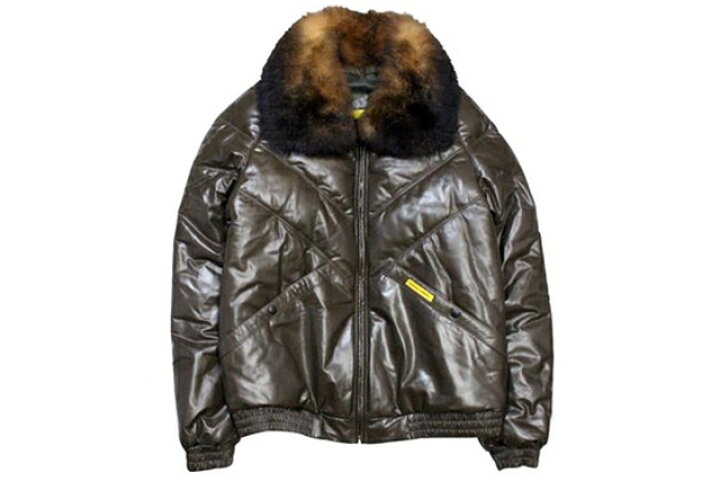 楽天市場】DOUBLE GOOSE V-BOMBER LEATHER JACKET (KHAKI)ダブルグース  