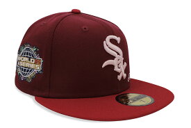 NEW ERA x HAT CLUB x JAETIPS FOREVER CHICAGO WHITE SOX 59FIFTY FITTED CAP (2005 WORLD SERIES CUSTOM SIDE PATCH/GREY UNDER VISOR/CARDINAL RED)ジェーティップス/ニューエラ/フィッテッドキャップ/カーディナル レッド/ツバ裏グレー