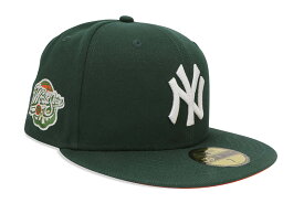 NEW ERA NEW YORK YANKEES 59FIFTY FITTED CAP (1998 WORLD SERIES CUSTOM SIDE PATCH/ORANGE UNDER VISOR/DARK GREEN)ニューエラ/フィッテッドキャップ/MLB/ニューヨークヤンキース/ダークグリーン/ツバ裏オレンジ