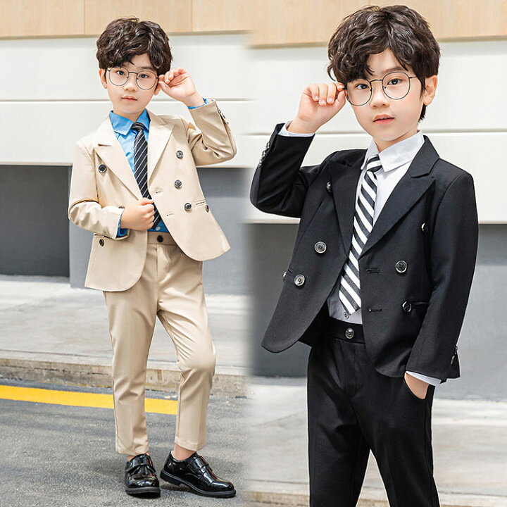 楽天市場】男の子 スーツ キッズ 子供服 上下セット フォーマルスーツ  