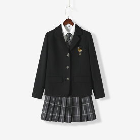 卒業式 スーツ 女の子 小学生 5点セット 子供服 入学式 スーツ 子供 ジュニア フォーマル スーツ セットアップ ジャケット チェック柄 スカート 春秋 JK制服 小学校 フォーマル 女児スーツ キッズスーツ 結婚式 お受験 発表会 コスプレ制服