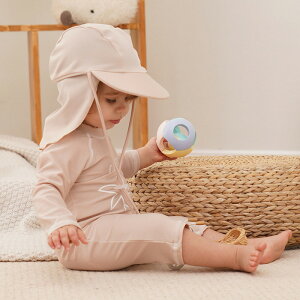 ベビー 水着 女の子 ロンパース 赤ちゃん 水着 男の子 長袖 ラッシュガード キッズ 帽子付き 2点セット UV カット 紫外線カット 子供 水着 ワンピース オールインワン スイムウェア 子供用 ベ
