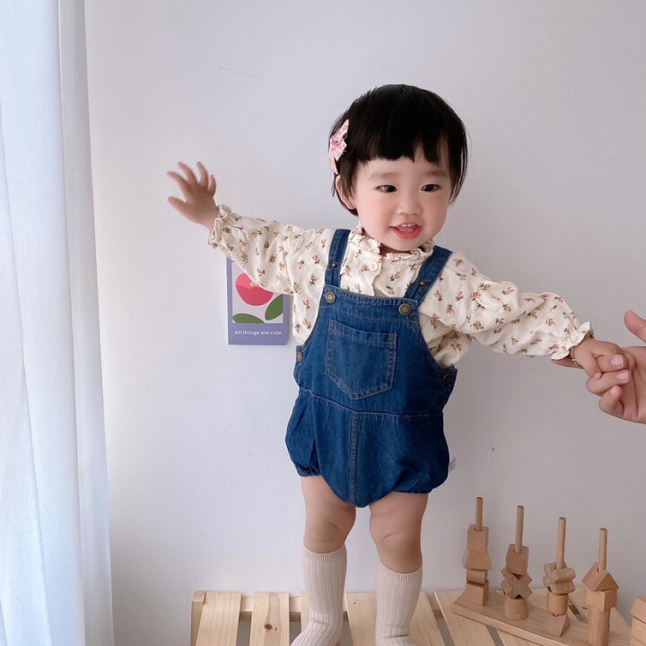 楽天市場 ベビー服 赤ちゃん 服 デニムサロペット オーバーオール つなぎ ロンパース カバーオール キッズ 女の子 男の子 オールインワン 新生児 ベビー服 赤ちゃん かわいい おしゃれ 誕生日 お宮参り お食い初め 出産祝い 66 73 80 90 100cm Growing楽天市場店