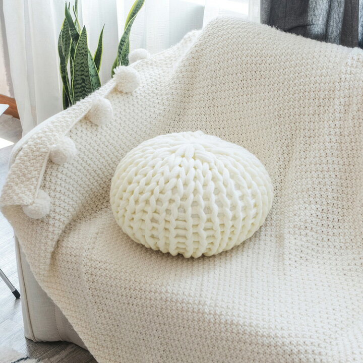 楽天市場】クッション 40×40 ニットクッション フロアクッション 