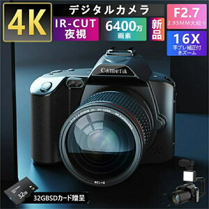 �f�W�^���J���� ���B�� wifi�Ή� ��჌�t �r�f�I�J���� 4K 6400����f IR�i�C�g�r�W���� HDMI�o�� �}�N���B�e �d�q��u���␳ F=2.7��i�� 16�{�Y�[�� 3�C���`��� ���S�� ���s ������ ���w�̃v��