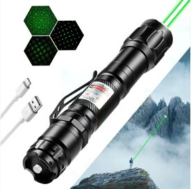 ★強化版懐中灯 led 多機能ライト緑赤紫3色オプション 長距離 高輝度 ミニ懐中電灯 ポータブル USB充電付 ズーム調節 強力 指示棒 小型 カラス撃退 害鳥の駆除 SOS 防災 フラッシュライト キャンプ 釣り防犯 アウトドア 防災グッズ レーザーポインター 充電式