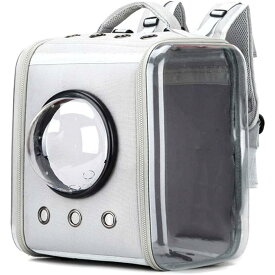 ペットバッグ ペットキャリー バッグ リュック ペットキャリー 透明 宇宙船カプセル型 リュックサック 犬猫兼用 クリアな窓付き 軽量