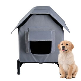 OneV FT 屋外用 野良猫 シェルター | 屋外用防水高床ペットハウス | 屋外 動物 囲い シェルター,庭・ヤード・芝生・バルコニー・コミュニティ・路側用
